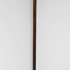 Carved Open Mouth Canine Head Cane, 19th Century