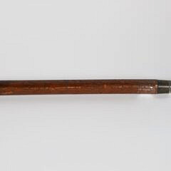 Carved Open Mouth Canine Head Cane, 19th Century