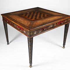 Maitland Smith Leather Bound Games Table