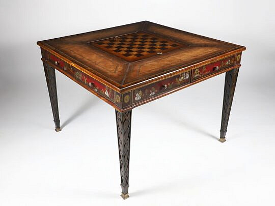 Maitland Smith Leather Bound Games Table