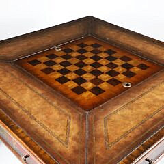 Maitland Smith Leather Bound Games Table