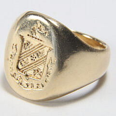 Tiffany & Co. 14k Gold Signet Ring