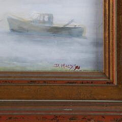 Dee Macy Oil on Board “Foggy North Wharf”