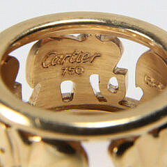 Cartier 18k Yellow Gold Elephant Ring