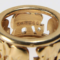 Cartier 18k Yellow Gold Elephant Ring