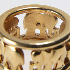 Cartier 18k Yellow Gold Elephant Ring