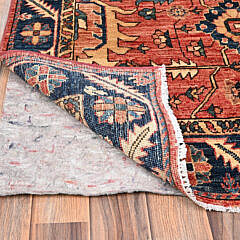 Rose Red Heriz Vegetable Dyed Hand Knotted Wool Oriental Runner