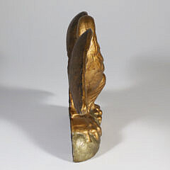 Vintage Gilt Cast Iron American Eagle Doorstop