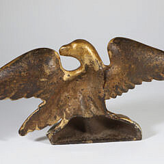 Vintage Gilt Cast Iron American Eagle Doorstop