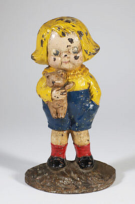 Cast Iron Painted Antique Hubley Doorstop "Bobby Blake"