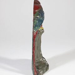 Vintage Painted Cast IronParrot Doorstop
