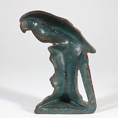 Vintage Painted Cast IronParrot Doorstop
