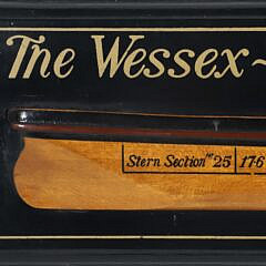 Petite Decorative Carved and Painted Half Hull on Plank “The Wessex-Bristol 1861”