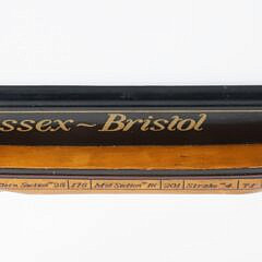 Petite Decorative Carved and Painted Half Hull on Plank “The Wessex-Bristol 1861”