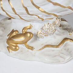 Pair of Italian Ceramic Cornucopia Vases by Egisto Fantechi Maioliche