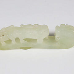 Jade Belt Loop Carved Foo Dragon