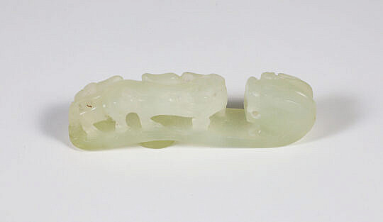 Jade Belt Loop Carved Foo Dragon