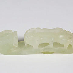 Jade Belt Loop Carved Foo Dragon