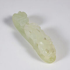 Jade Belt Loop Carved Foo Dragon
