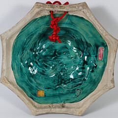 Early 20th Century Sancai Type Glazed Foo Dog Plaque