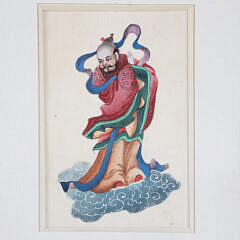 Pair of Antique Chinese Figural Portraits