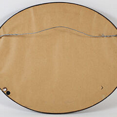 Antique Tortoiseshell Hand Fan Mounted in Later Oval Frame