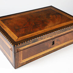 Mahogany Inlaid Lap Desk of Unusual Form, 19th Century