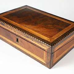 Mahogany Inlaid Lap Desk of Unusual Form, 19th Century
