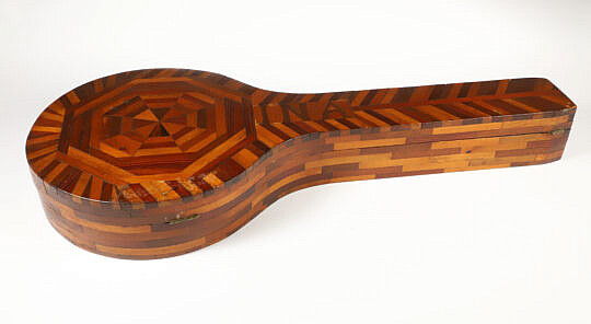 Folk at Parquetry Inlaid Banjo Case