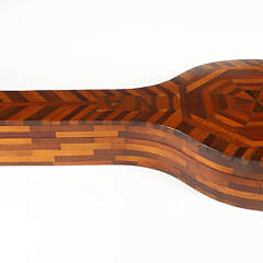 Folk Art Parquetry Inlaid Banjo Case