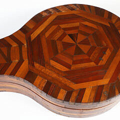 Folk Art Parquetry Inlaid Banjo Case