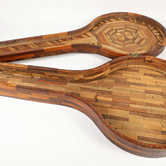 Folk Art Parquetry Inlaid Banjo Case