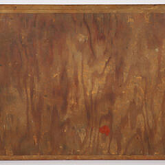 Primitive Folk Art Game Board in Red and Black Paint