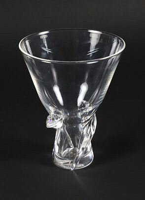 Signed Steuben Clear Grass Vase