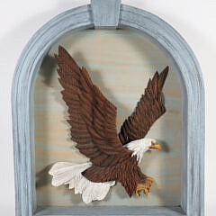 S.G. Seltz Folk Art Carved Bald Eagle in Flight