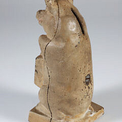 Vintage Painted Cast Iron Piggy Bank “The Wise Pig”