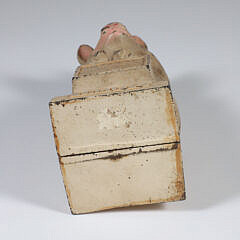 Vintage Painted Cast Iron Piggy Bank “The Wise Pig”