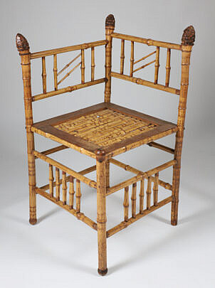 Vintage Bamboo Corner Chair