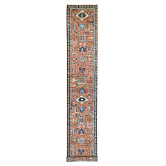 268-4700 Coral Red Persian Oriental Carpet Runner A