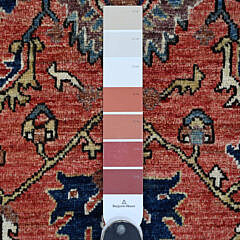 Northwest Persian Coral Red Hand Knotted Vegetable Dyed Wool Oriental Carpet Runner