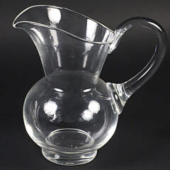 Signed Steuben Clear Glass Water Pitcher