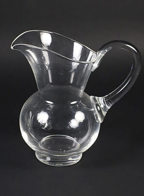 Signed Steuben Clear Glass Water Pitcher