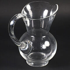 Signed Steuben Clear Glass Water Pitcher