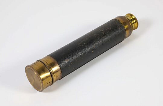 Antique Brass and Leather Wrapped Spyglass