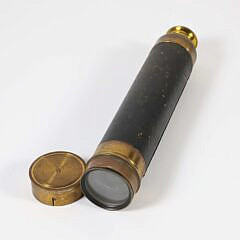 Antique Brass and Leather Wrapped Spyglass
