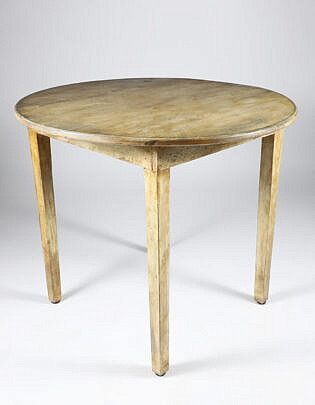 White Washed Country Round Breakfast Table