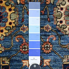 Northwest Persian Vegetable Dyed Blue Hand Knotted Wool Oriental Carpet