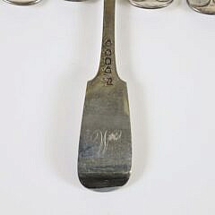Set of Nine English 19th Century Electroplated Silver Forks, Thomas Prime, Birmingham