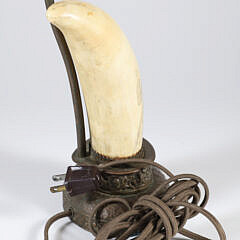 Whaleman Scrimshawed Sperm Whale Tooth, circa 1870
