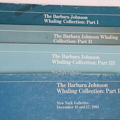 Set of Four Barbara Johnson Whaling Collection Catalogs, Sotheby’s Part I, II, III, IV 1981, 1982, 1983